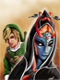 Concept Art: Link und Midna von Legend of Zelda